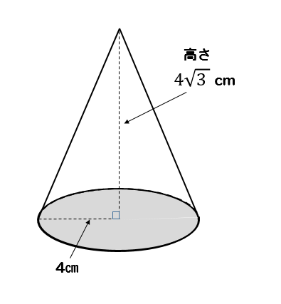 三平方の定理 円錐の高さが 体積を求める問題を解説 数スタ