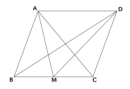 中2数学 平行四辺形の中から面積の等しい三角形を見つける問題を解説