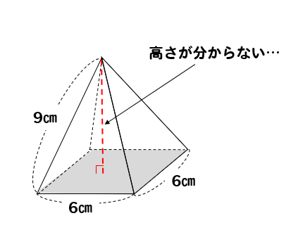 高さの分からない正四角錐の体積を求める方法をイチから解説 数スタ