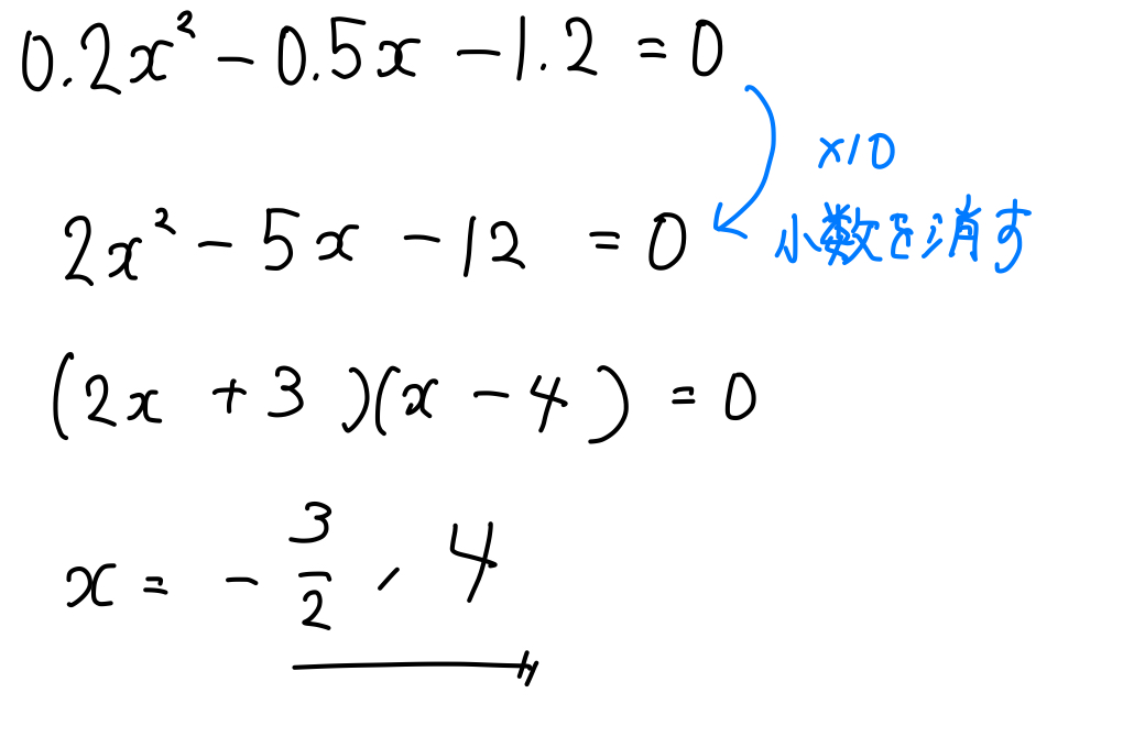分数 小数 ルートを含む二次方程式の解き方まとめ 数スタ