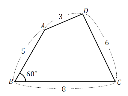 三角比 四角形の面積をタイプ別に解説 円に内接 対角線からの公式は 数スタ